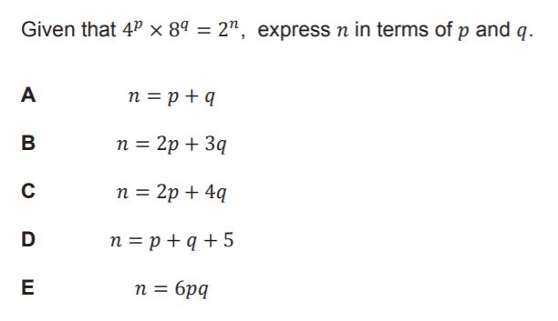 BMAT Algebra Practice Question