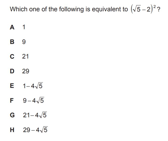 BMAT Numbers Practice Question