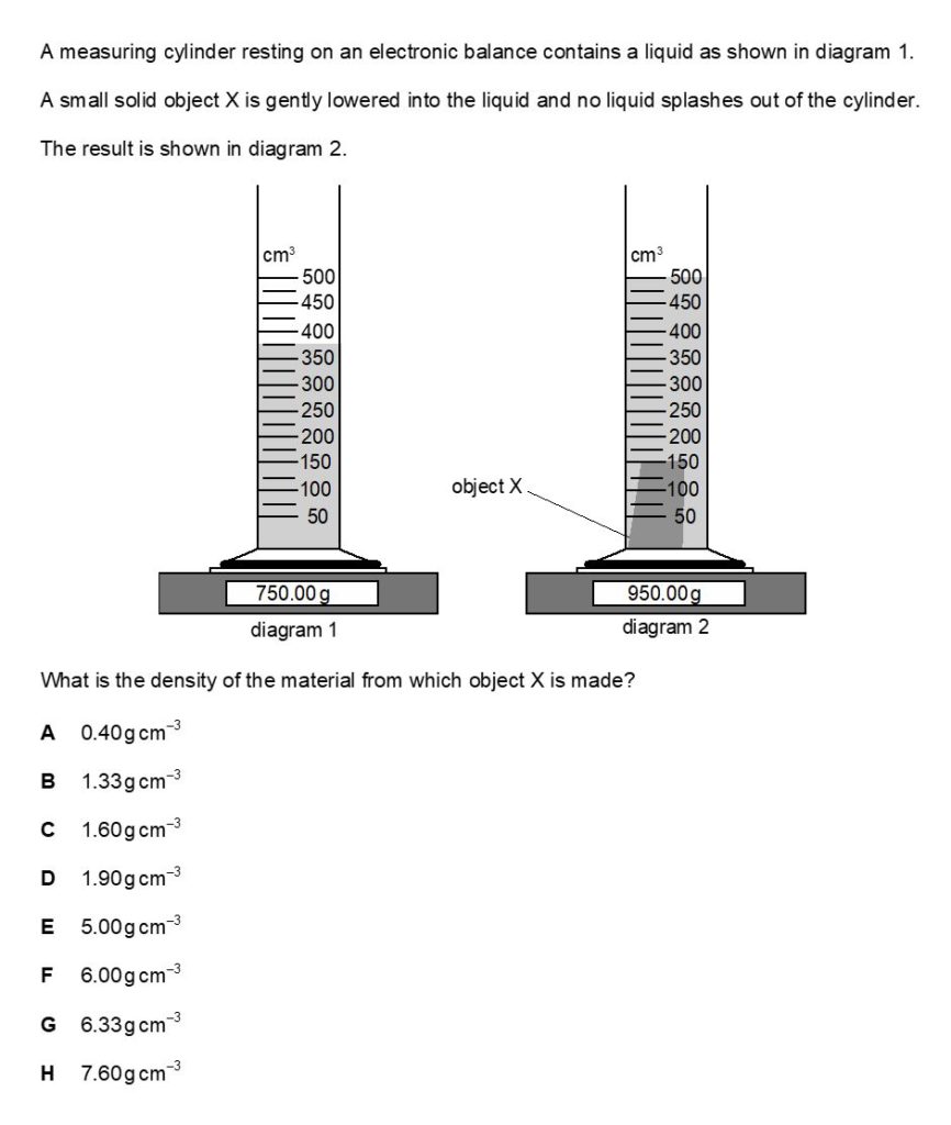 BMAT Physics Practice Question 3