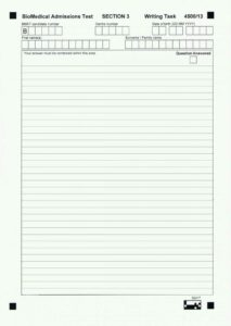 Bmat essay answer sheet picture
