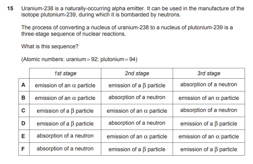 Table bmat answer format