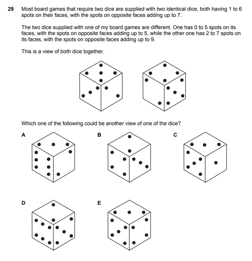spatial reasoning question bmat section 1 question 1